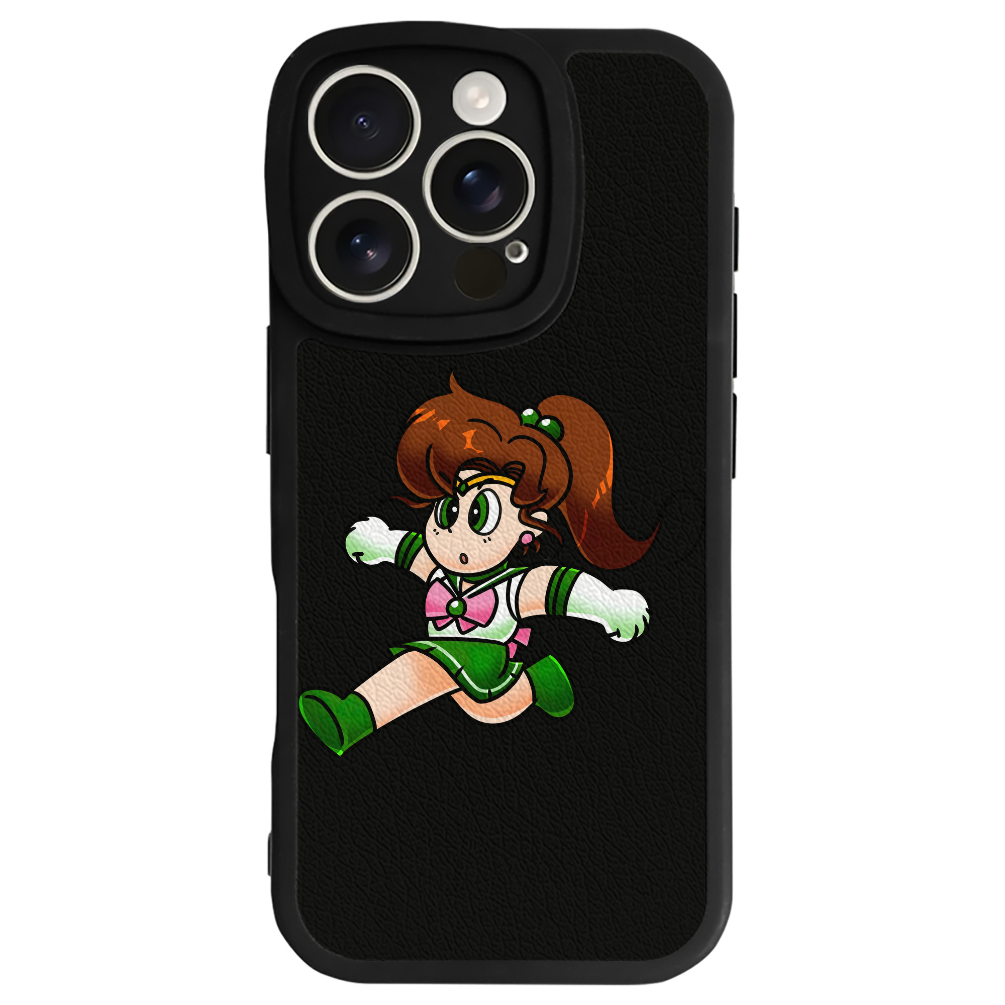 （画像用） 美少女戦士セーラームーン 木野 まこと きの まこと Sailor Moon Kino Makoto （セーラージュピター；Sailor Jupiter） 【iPhone 16シリーズ対応】シリコンスマホケース（レザー調） 材質：シリコン
